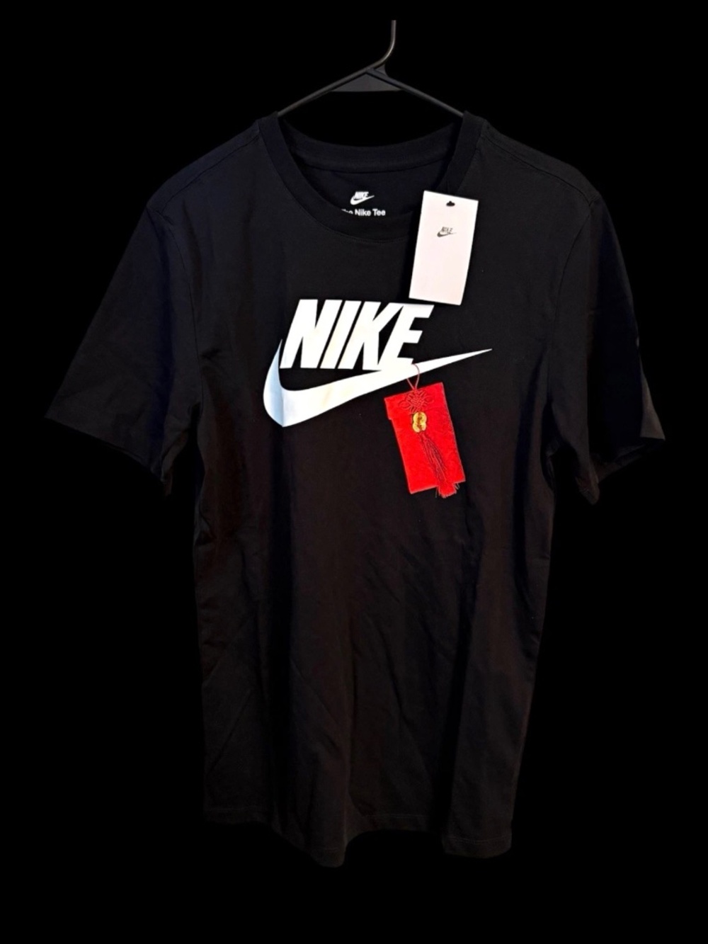 Nike Tee Men’s S Black Cotton Crew Neck Short Sleeve Logo Graphic